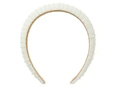 Name It cloud dancer hårbøjle med perler